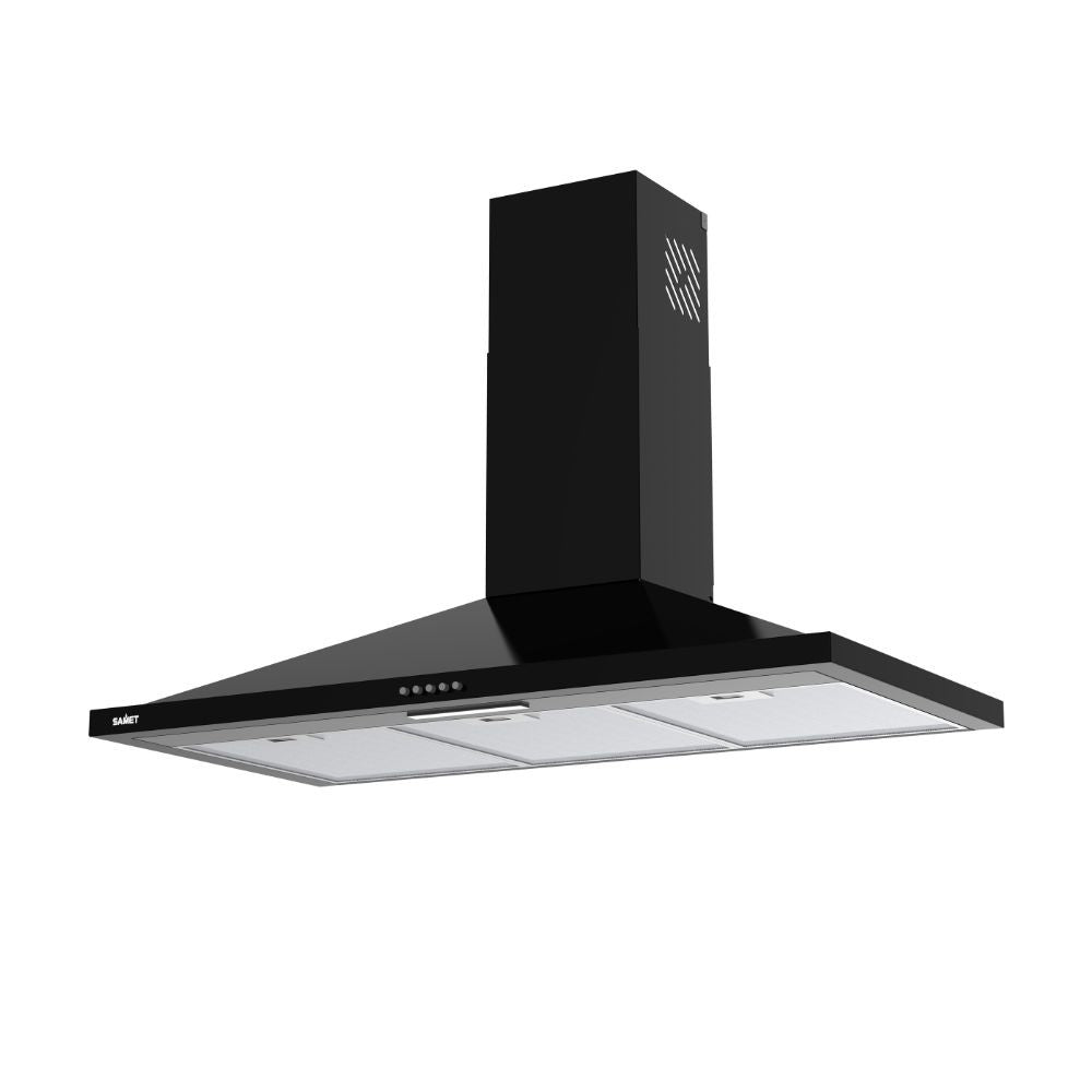 Cappa a piramide 90 cm Eolo 90 nera Samet