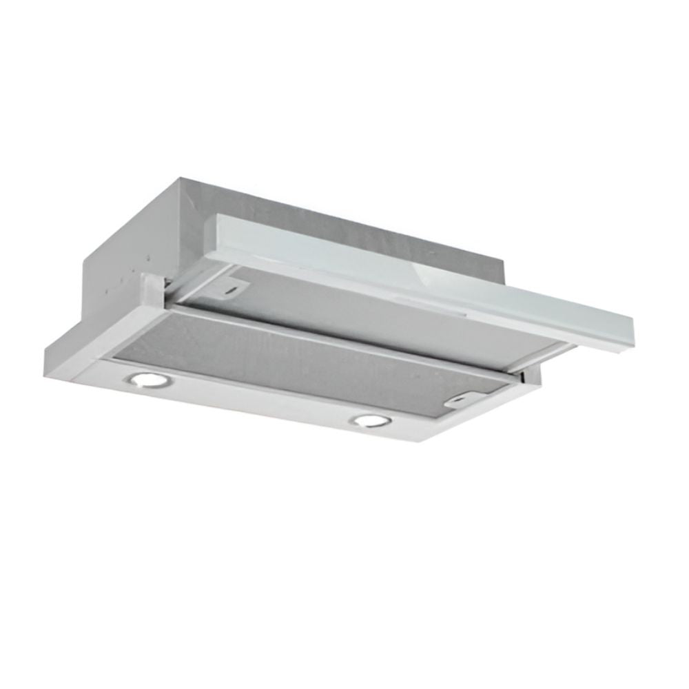 Cappa integrata sottopensile Tecnowind Slim 90 luce a led 3 livelli velocità 90 cm verniciata grigio con frontalino inox