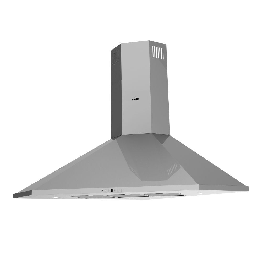 Cappa parete Samet MCIX106 ad angolo 100 cm in acciaio inox