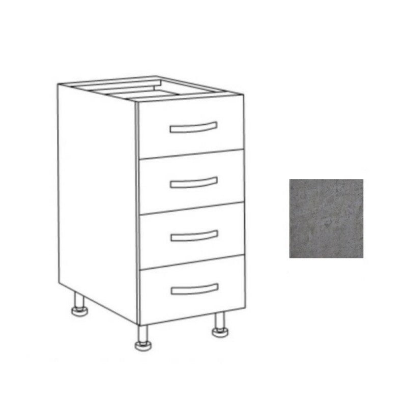 Cassettiera cucina 40x60x82h cemento