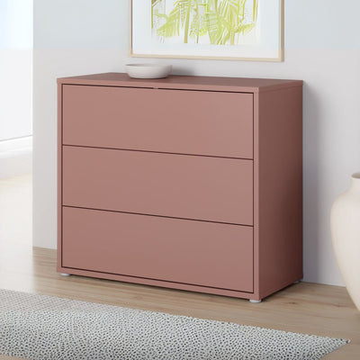 Cassettiera Medea 3 cassetti in colore terracotta