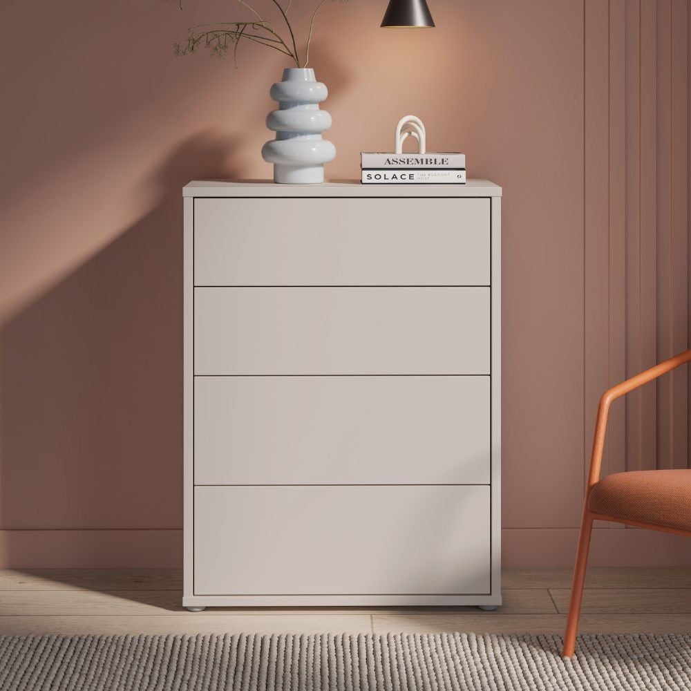 Mobile multiuso Medea 4 cassetti e 2 ante colore cashmere