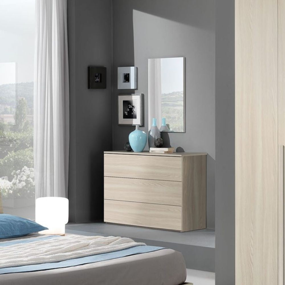 Comò Manitoba 3 cassetti colore olmo