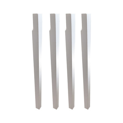 Confezione 4 gambe piramidali H 74 cm. in bianco frassinato