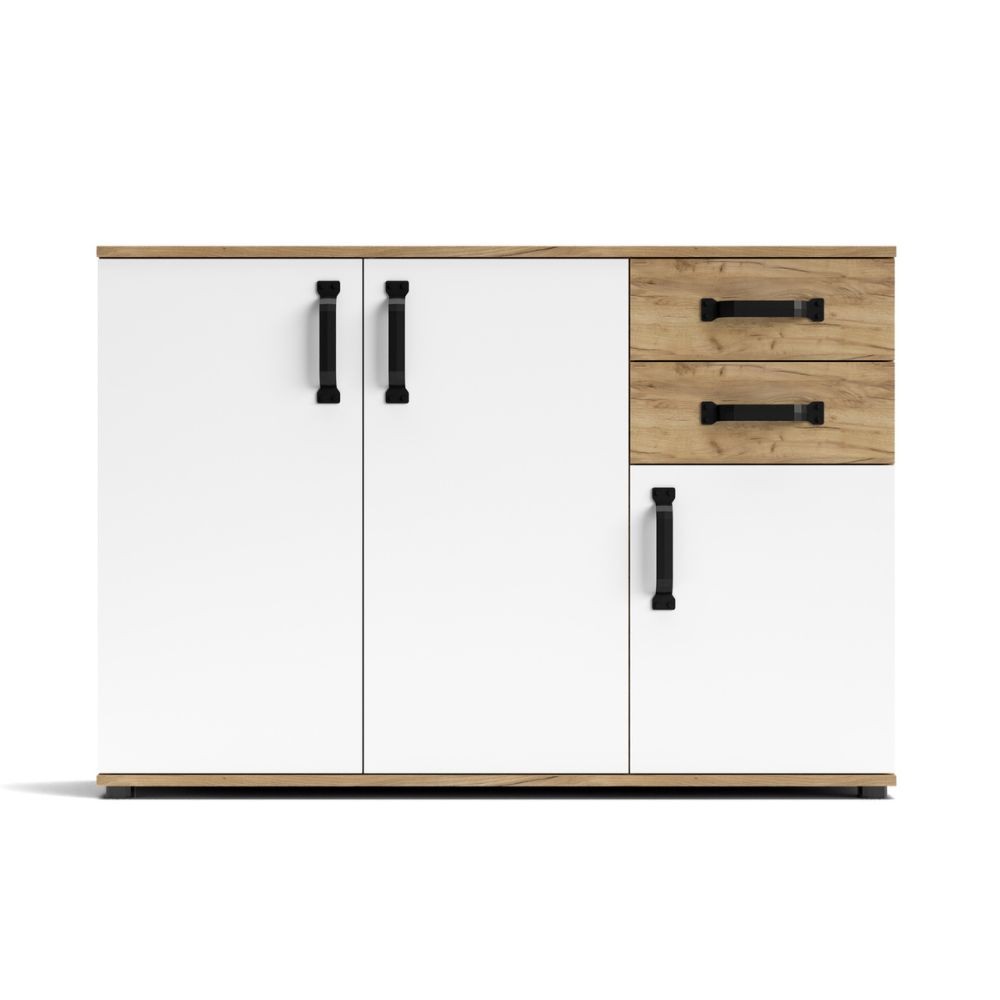Credenza Mosso MO4 colore rovere e bianco