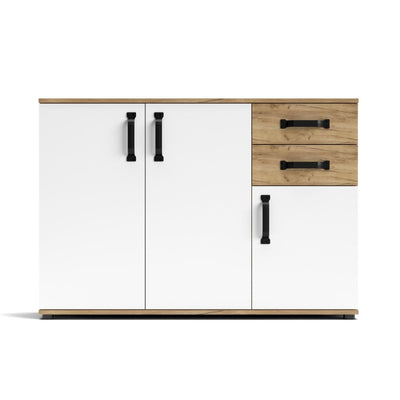 Credenza Mosso MO4 colore rovere e bianco