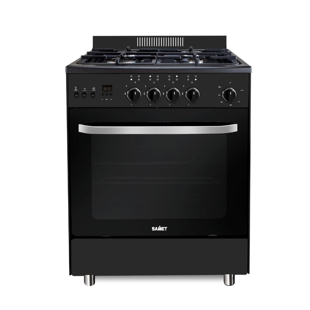 Cucina Stromboli 60x60 cm. con forno a gas e grill elettrico nero classe A Samet