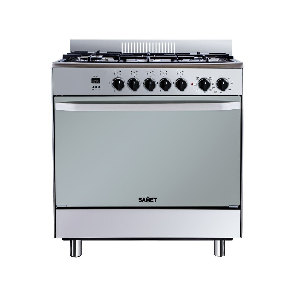 Cucina Stromboli 80x55 cm. con forno multifunzione e grill elettrico colore inox classe A Samet