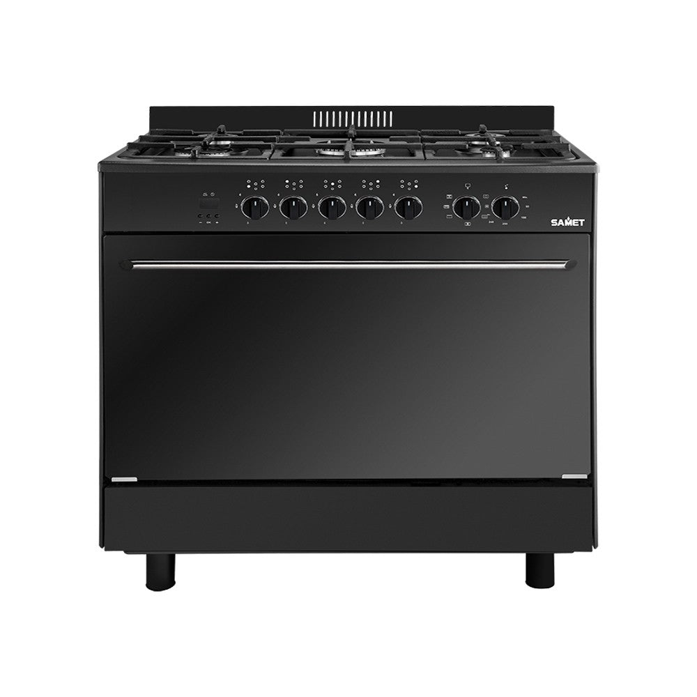 Cucina Stromboli 90x60 cm. con forno multifunzione e grill elettrico colore nero classe A Samet
