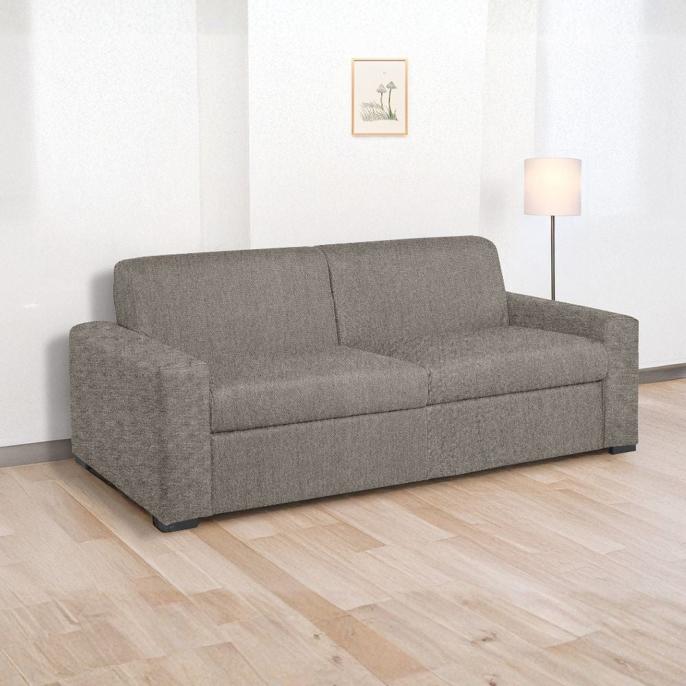 Divano letto Flash 3 posti con rete elettrosaldata colore camel Roma 06
