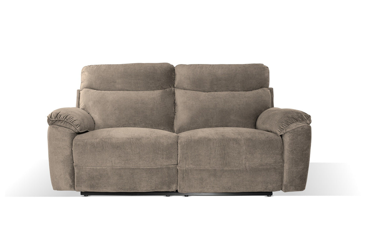 Divano recliner Boston 3 posti elettrico in tessuto giulia 9703 cappuccino
