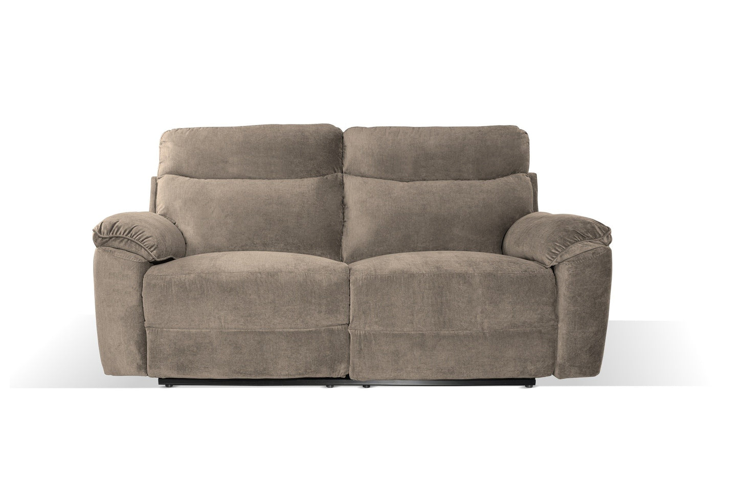Divano recliner Boston 3 posti elettrico in tessuto giulia 9703 cappuccino