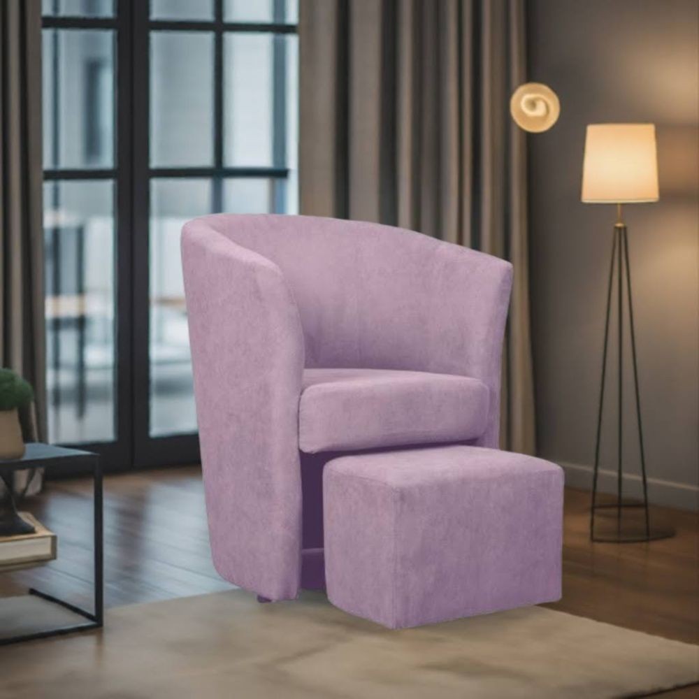 Djerba tessuto rosa antico Soro 61 con pouff estraibile