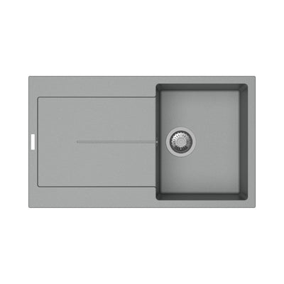 Enigma D100 lavello vasca e gocciolatoio croma