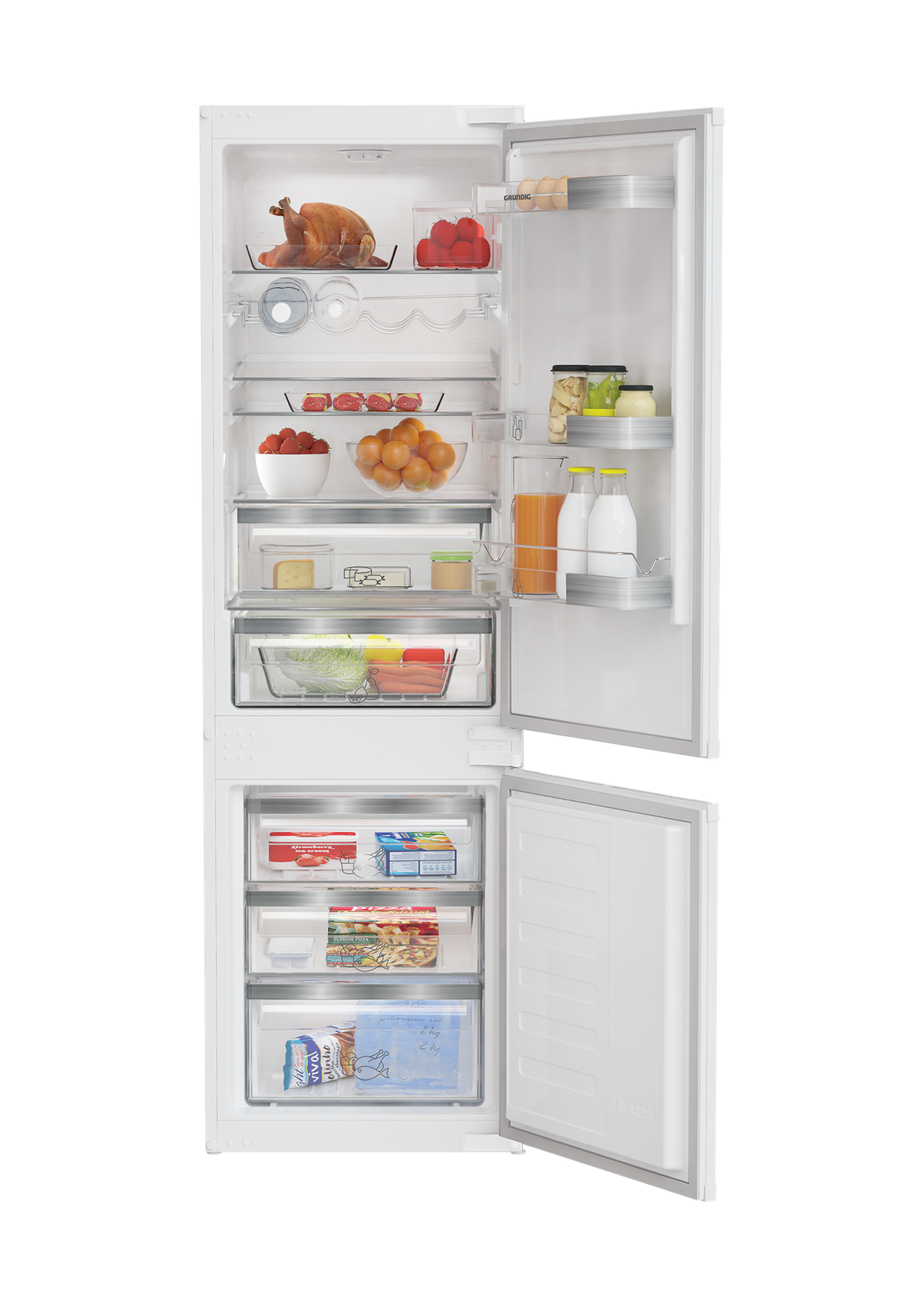 Frigorifero combinato incasso reversibile GKMI25730N 275 LT Grundig classe F
