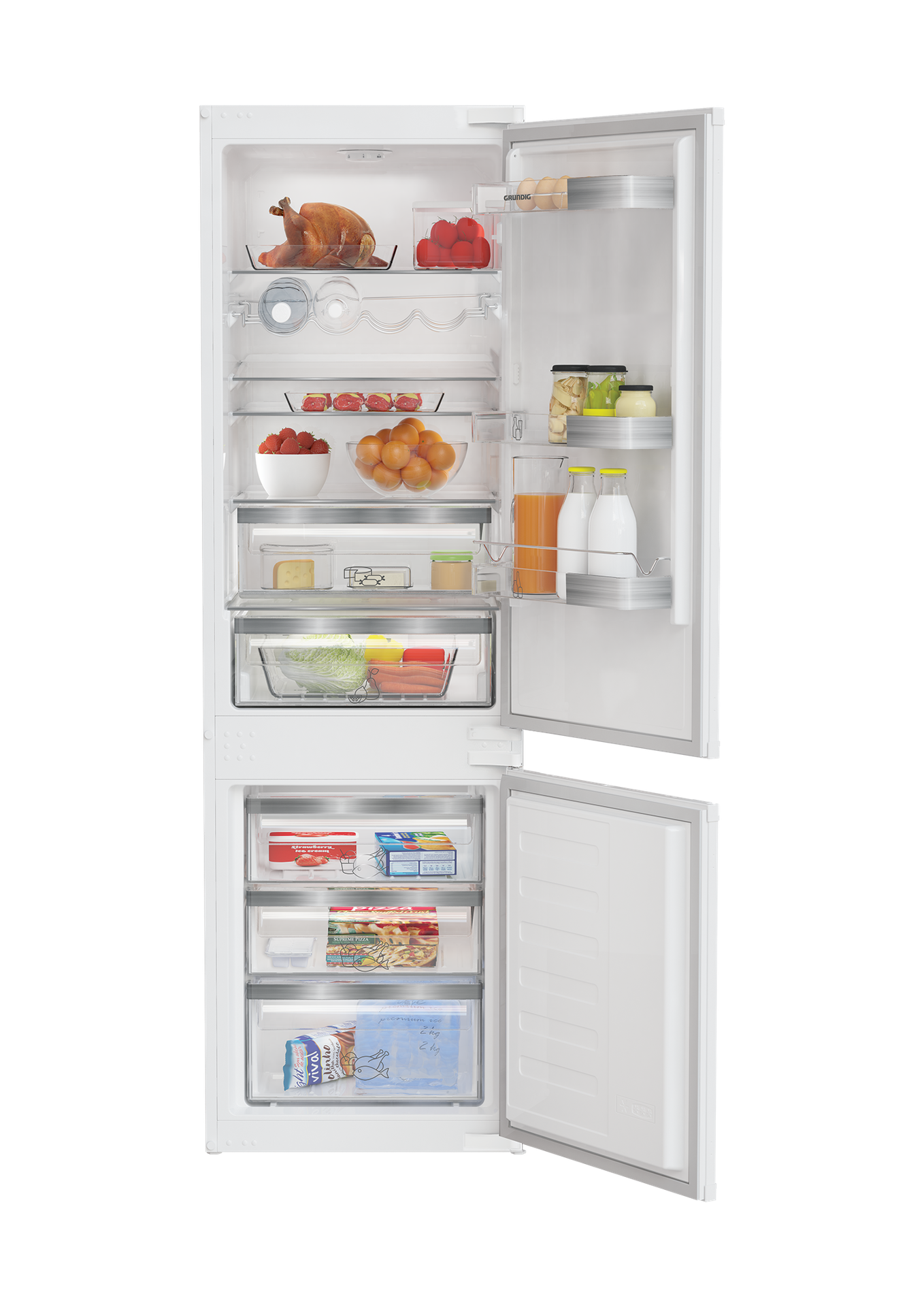 Frigorifero combinato incasso reversibile GKMI25730N LH 275 LT Grundig classe F