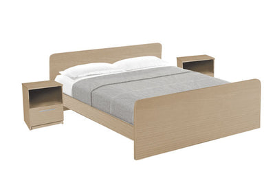 Derby set matrimoniale rovere nordico n.2 comodini con 1 cassetto