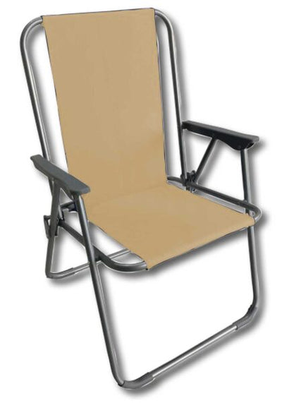 sediolina spiaggia acciaio cm.53x55xh75 tessuto 600d oxford ecru