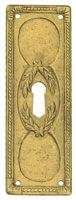 Bocchetta ottone finitura bronzo antico 96x32 mm. art.45.766 fin.02