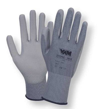 Guanti poliestere/nitrile grigio areato tg.7 - S