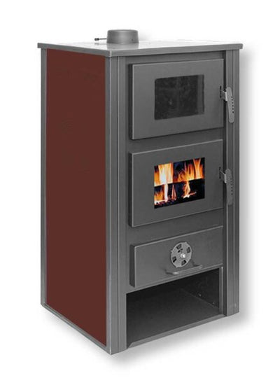 Stufa a Legna con Forno Ada 12.2Kw Bordeaux