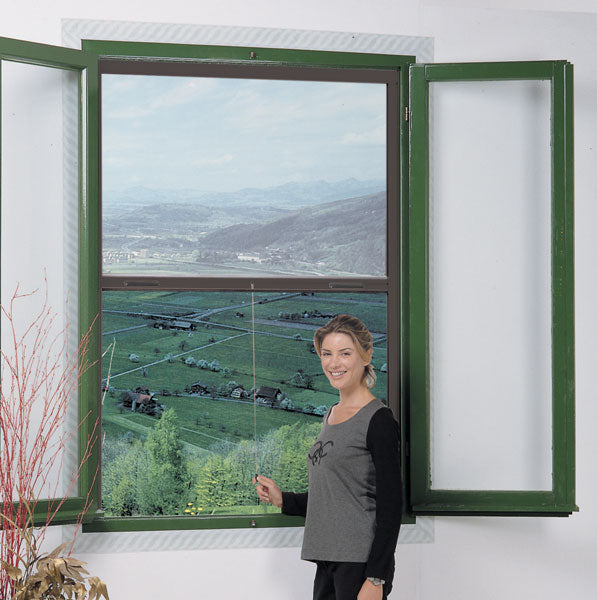 Zanzariera mini frizionata 120x170 marrone art.effe 210790n