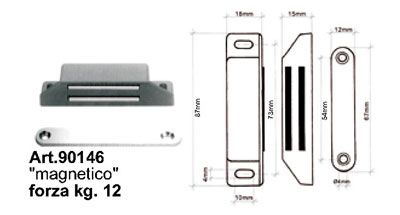 Calamita forza kg 12 blister, colore: marrone