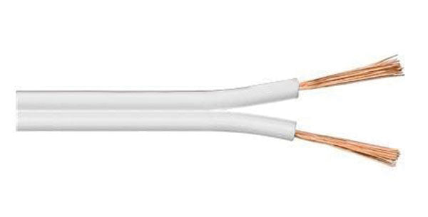 Cavo piatto bianco bipolare 2x0,75mmq bobina mt.100