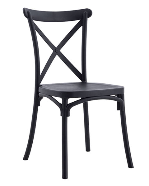 Sedia monoblocco cleo nero