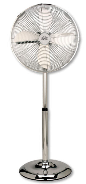 Ventilatore colonna 50cm,3 velocità,potnza 50W, finitura cromata.