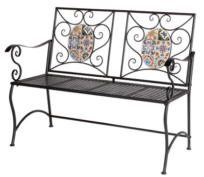 Panchina mosaico 116x56x90h flower