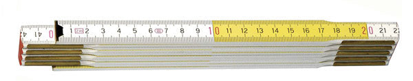Metro in legno Bianco/Giallo 2mt Effe