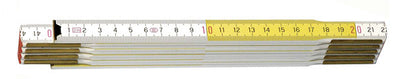 Metro in legno Bianco/Giallo 2mt Effe
