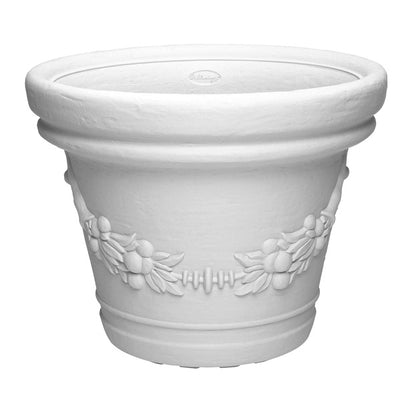 Vaso tondo d.45 festonato bianco