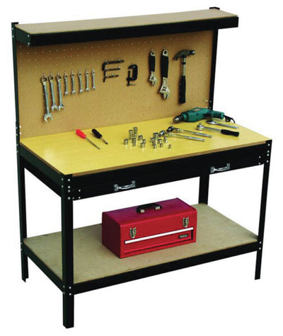 Banco da lavoro in metallo/mdf cm. 155H (totale) x 120L Portata: 150