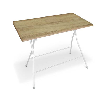 Tavolo bingo acciaio 120x80x75h rovere canadian