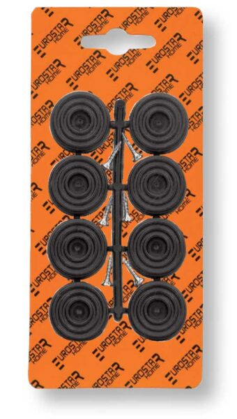 Sottosedia con vite colore: nero mm25 in blister 8 pezzi