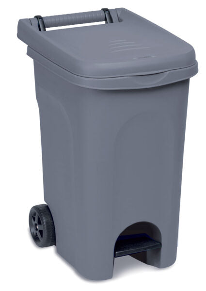 Pattumiera Stefanplast ruote/pedale lt.60 grigio