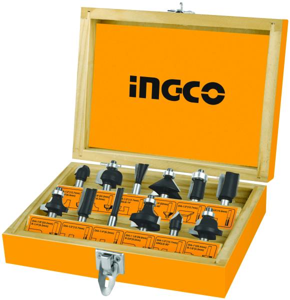 Set 12 frese per legno codolo 6mm
