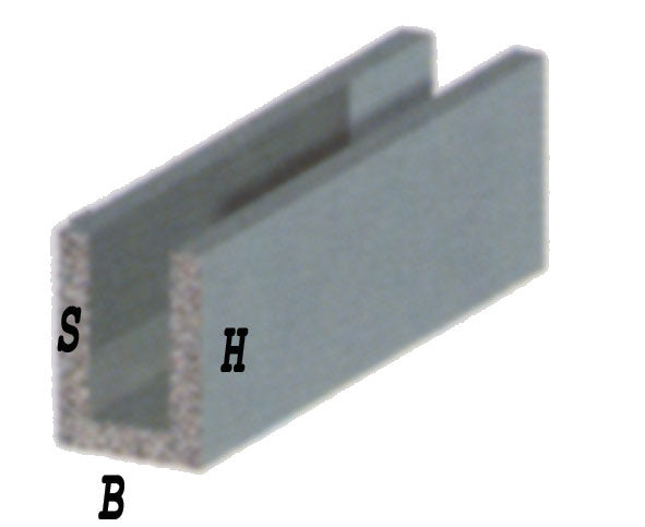 Profilo Canalino ad U in alluminio cromato h. 2mt. mis. 10x15x1mm.