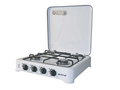 Fornello a gas 4 fuochi bianco