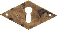 Bocchetta ottone, patinato pulito (115) 49x25mm. art.30667.04900.03