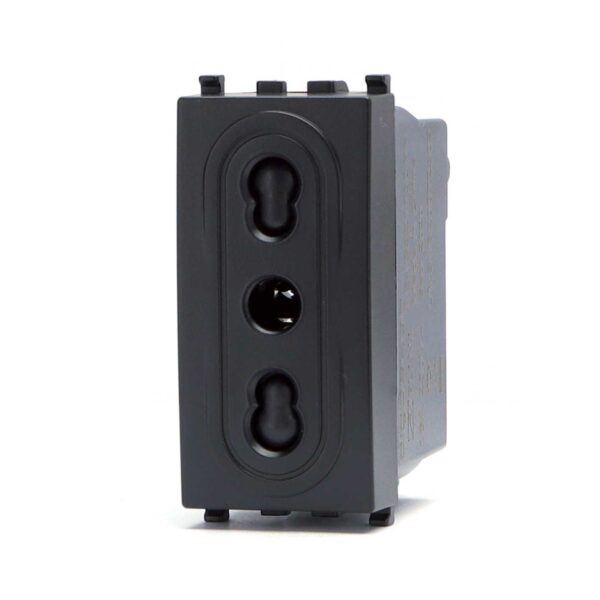 Presa P17/11 nero Serie Plana