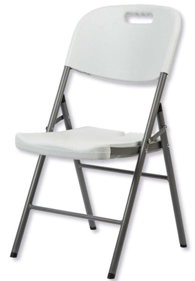Sedia birreria pieghevole acciaio e resina cm.86x46x50 bianca