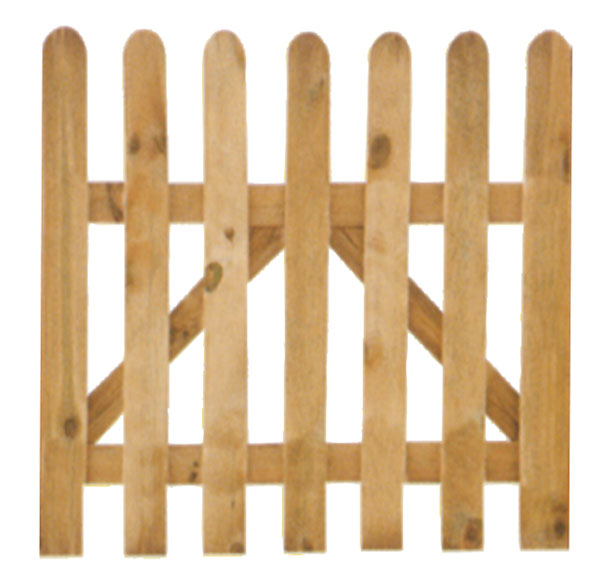 Cancello in legno di pino massello per steccato cm.100x100x3,2