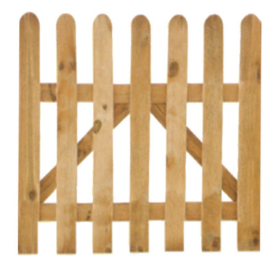 Cancello in legno di pino massello per steccato cm.100x100x3,2