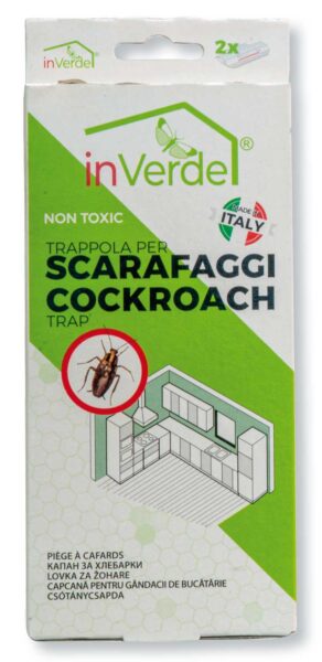 Trappola per scarafaggi + insetti striscianti adesiva 2pz.(P-04029DIN)