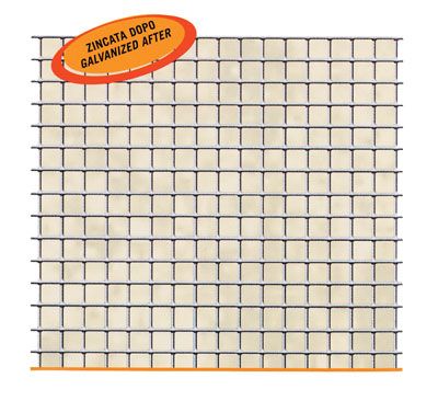 Rete quadra 12,5x12,5 zincata h.100 rotolo ml.25