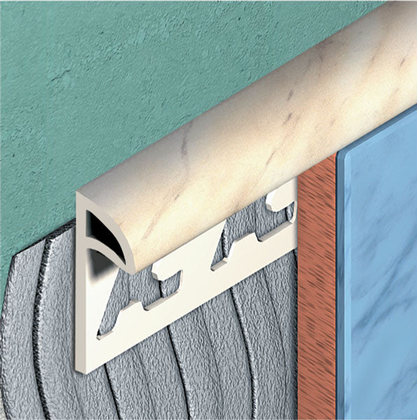 Profilo Ecorondmarm pvc marmorizzato luc.h.2,5mis.10x25 nocciola