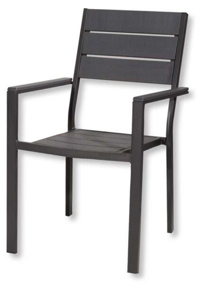 Sedia Tenerife c/braccioli Effetto Legno Grigio